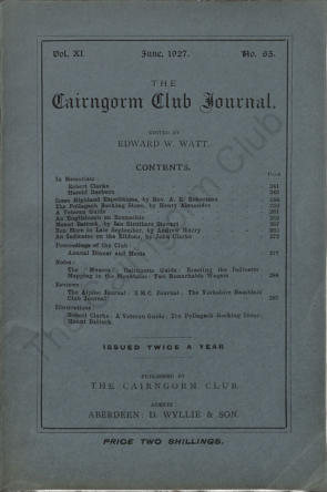 The Cairngorm Club Journal No 65 cover